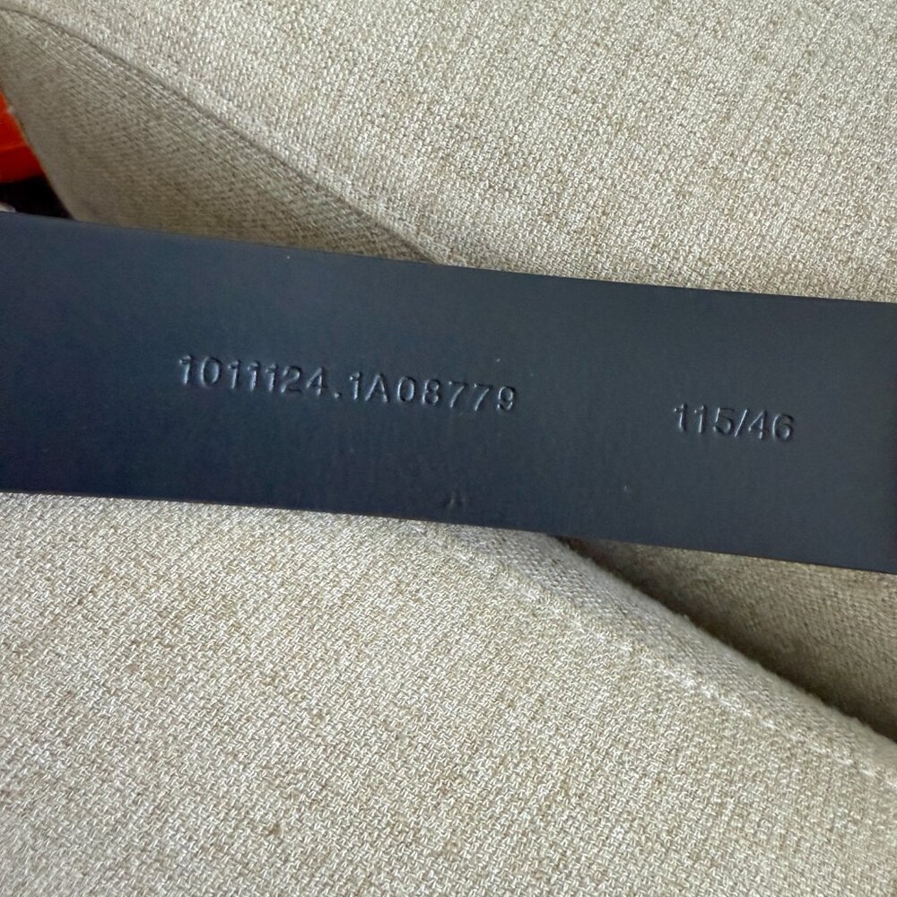 Versace Gold Buckle Black Calf Leather Belt 1011124 Italy, 90, 115, 120 - Picture 11 of 12
